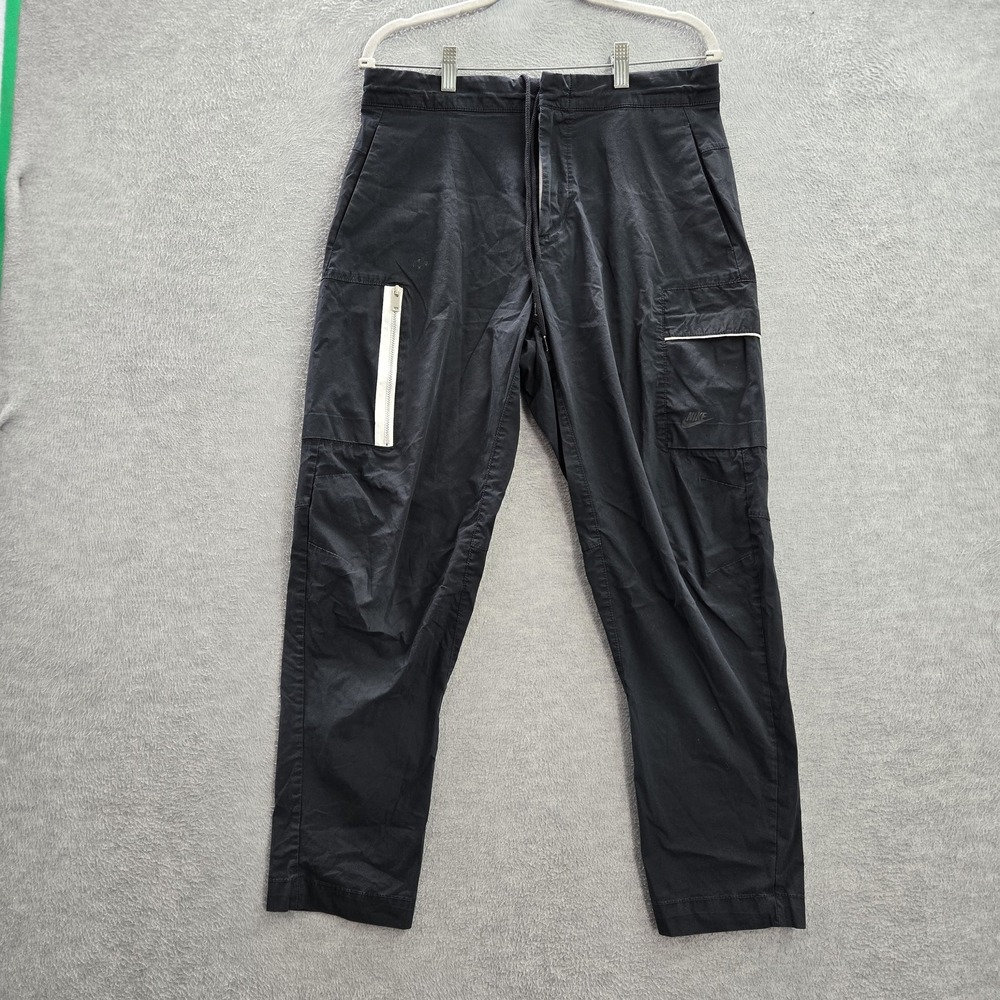 Nike Men Pants 32 Black Sportswear Style Essentials Woven Unlined Cargo